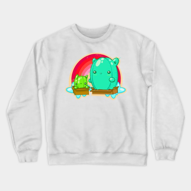 cat us - Cactus Cat Crewneck Sweatshirt by oemsanex